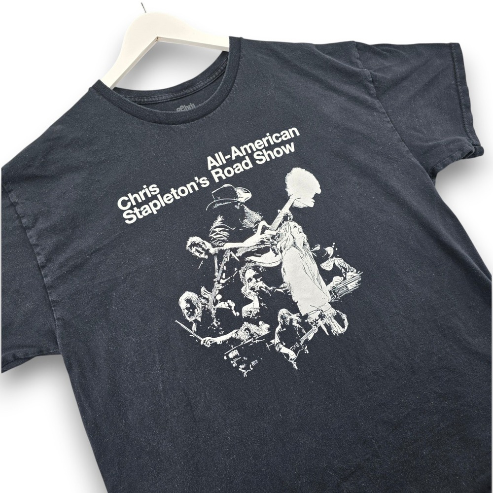 Chris Stapleton All-American Road Show 2025 Tour T-Shirt Men XL Black Cotton